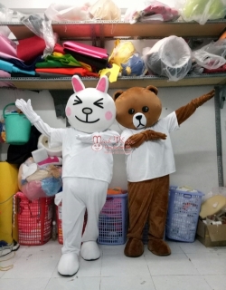 cho thuê đồ mascot mascot thỏ cony và gấu brown tphcm